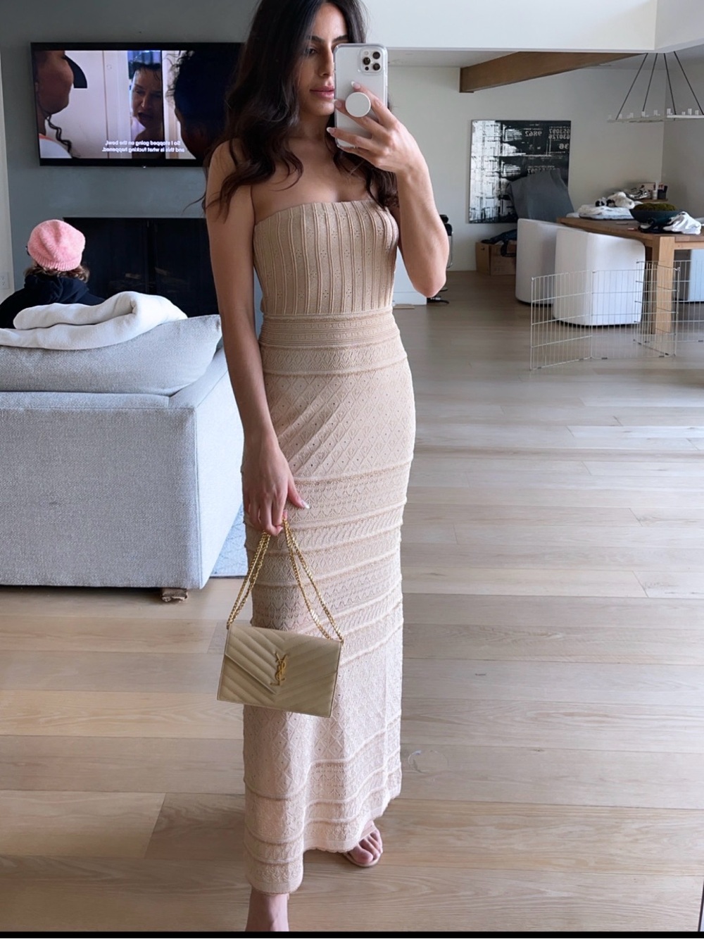 Alexis Halter Dress- Beige